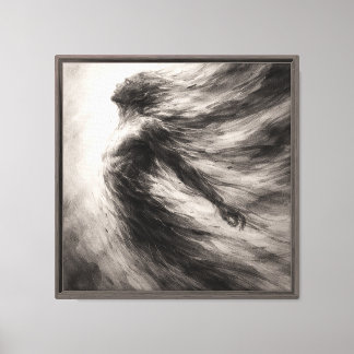 Abstract Black and White Freedom Wall Art