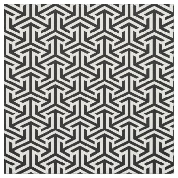 abstract black and white geometrical design fabric