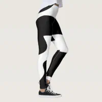 Abstract Black and White Leggings