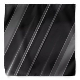 Abstract Black and White Lines in Motion Bandana