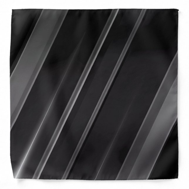 Abstract Black and White Lines in Motion Bandana (Front)
