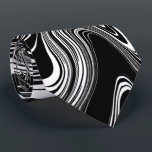 Abstract Black and White Liquid Marble Neck Tie<br><div class="desc">This product features a trendy liquid marble design in black and white.</div>