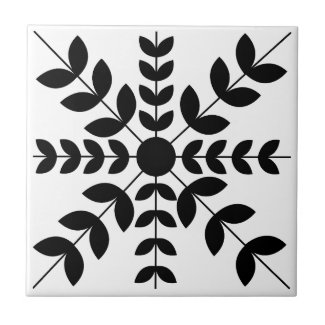 Abstract Black and White Mandala Floral Pattern