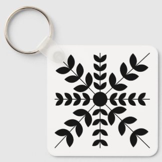 Abstract Black and White Mandala Floral Pattern