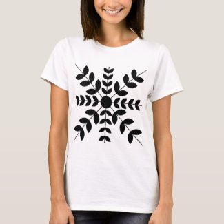 Abstract Black and White Mandala Floral Pattern