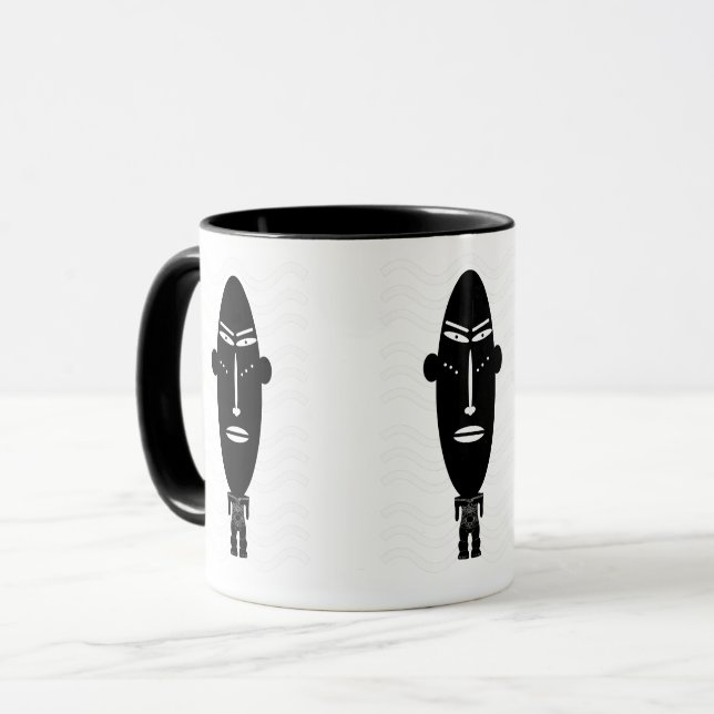 Abstract Black and White Modern Art Mug (Front Left)