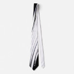 Abstract Black and White Modern Splash Tie