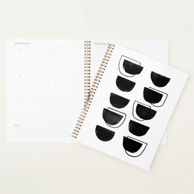 Abstract Black and White Planner (Display)