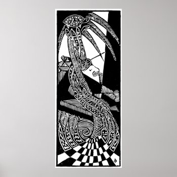 Abstract Black And White Poster by Crosier at Zazzle