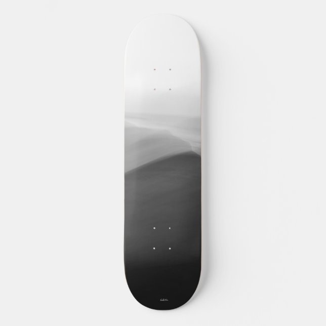 Abstract black and white skateboard photo deck (Front)