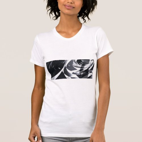 Abstract black and white T_shirt