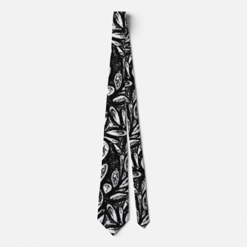 Abstract Black and White Trendy Modern Mens Neck Tie