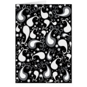 Abstract black and white Tulip Paisley Floral (Front)