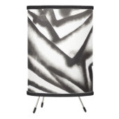 Abstract Black and White Vertigo 1  Tripod Lamp (Left)