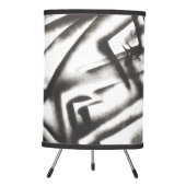 Abstract Black and White Vertigo 1  Tripod Lamp (Front)