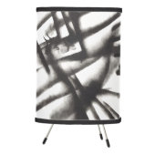 Abstract Black and White Vertigo 1  Tripod Lamp (Right)