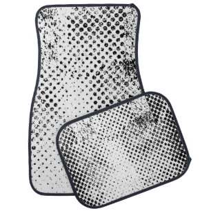 Abstract black and white vintage background. Monoc Car Floor Mat