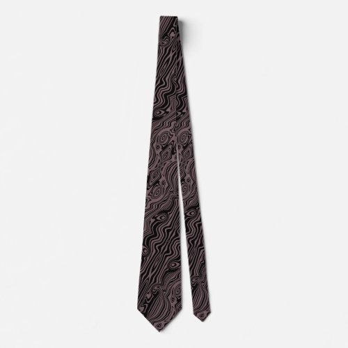 Abstract Black  Brown Red Lines _ Customizable Neck Tie