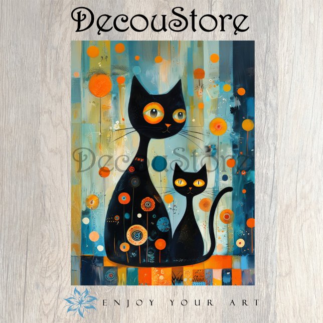 Abstract Black Cats Decoupage Tissue Paper (Creator Uploaded)
