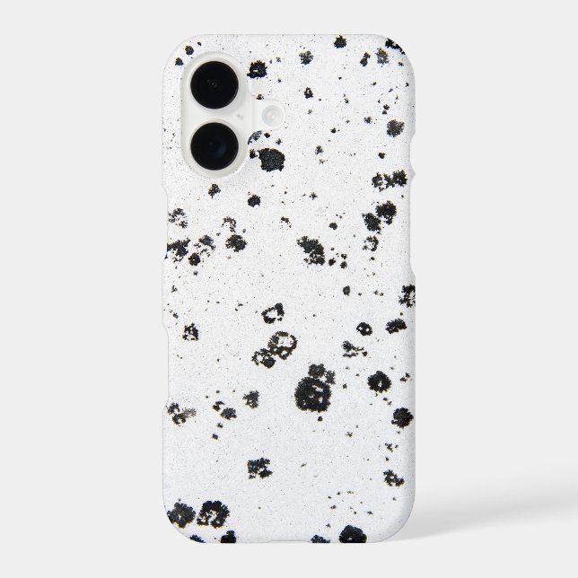 Abstract  Black Flecks on Grungy White Case-Mate iPhone Case (Back)