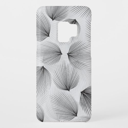 Abstract Black Flowers Grey Elegance Case_Mate Samsung Galaxy S9 Case