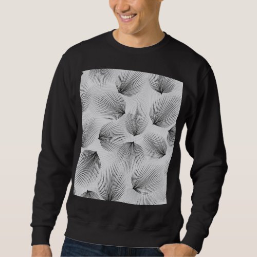 Abstract Black Flowers Grey Elegance Sweatshirt