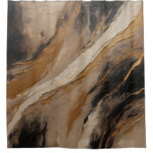 Abstract Black Gold Beige
