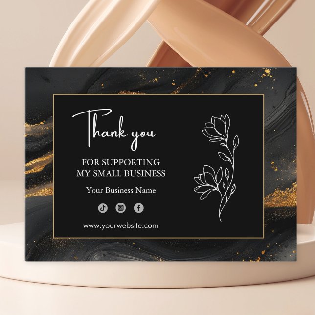 Abstract Black Gold Business Card (Creator Uploaded)