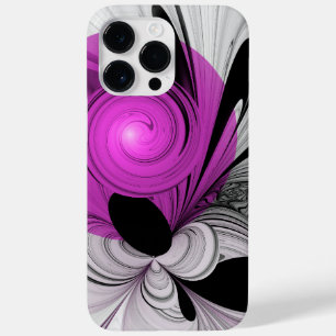 Abstract Black Gray With Magenta Fractal Art Case-Mate iPhone 14 Pro Max Case