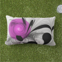 Abstract Black Gray With Magenta Fractal Art