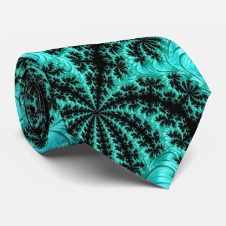 Abstract Black Green Fractal Pattern
