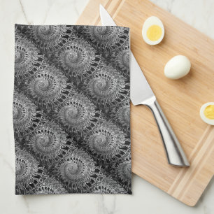 Abstract Black & Grey - Kitchen Towel