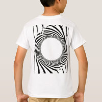 Abstract Black Hole Spiral Line Art 