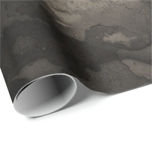 abstract Black Ivory Creamy Ink Painting Urban Wrapping Paper