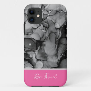Abstract black marble iPhone Case