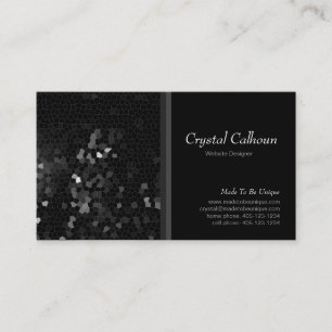 Abstract Black Mosaic Art Business Card Template