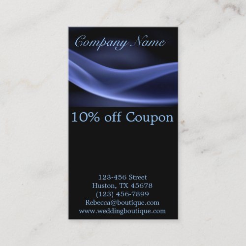 abstract black navy blue modern minimalist discount card