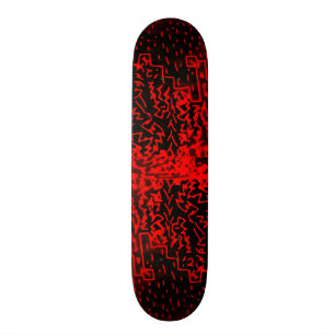Abstract Black/Red Design #2 Skateboard Deck