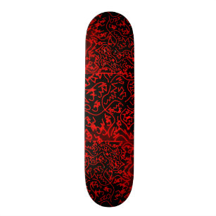 Abstract Black/Red Design #3 Skateboard