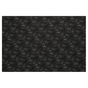 Abstract Black Swirl Pattern Fabric