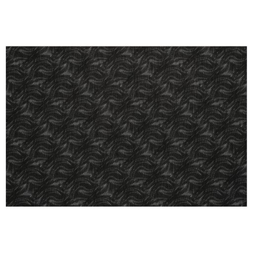 Abstract Black Swirl Pattern Fabric