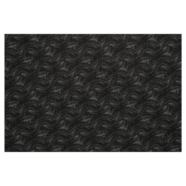Abstract Black Swirl Pattern Fabric (Fat Quarter)