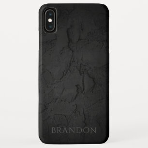 Abstract Black Texture Personalized Name iPhone XS Max Case