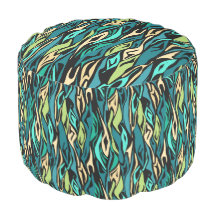 Abstract black turquoise