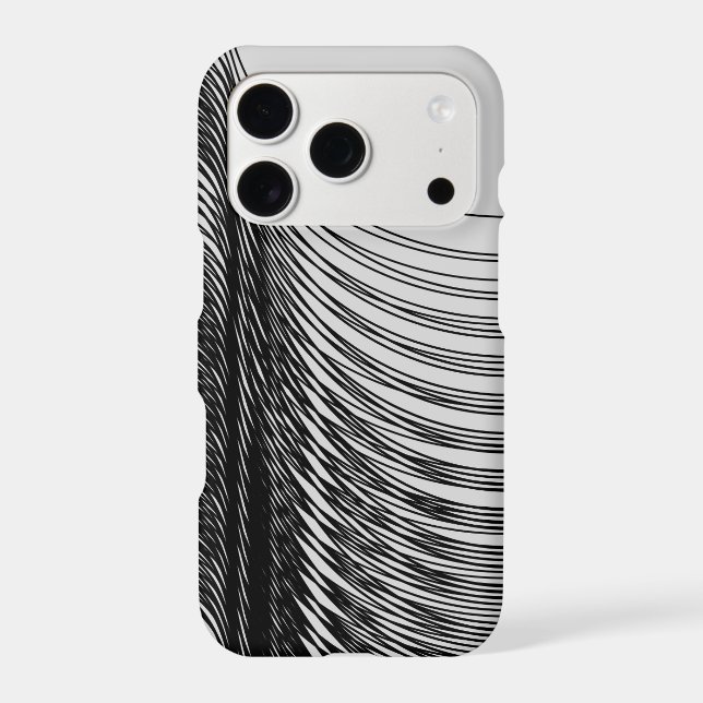 Abstract Black Wave Lines Phone Case | MPhone Case (Back)