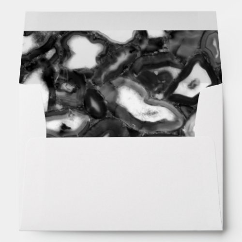 Abstract Black White agates geode   Envelope