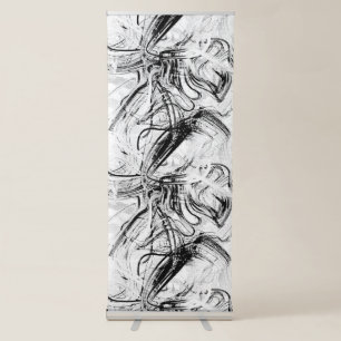 Abstract Black‑White Banner Bold Artistic Displa