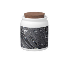 Abstract Black & White Digital Art Candy Dish