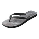 Abstract Black &amp; White Flip Flop Sandals at Zazzle