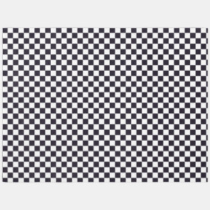 Abstract Black White Geometric Checkerboard Rug
